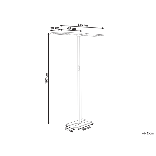 Beliani LED Floor Lamp SCULPTOR with Motion Sensor Metal Black 2
