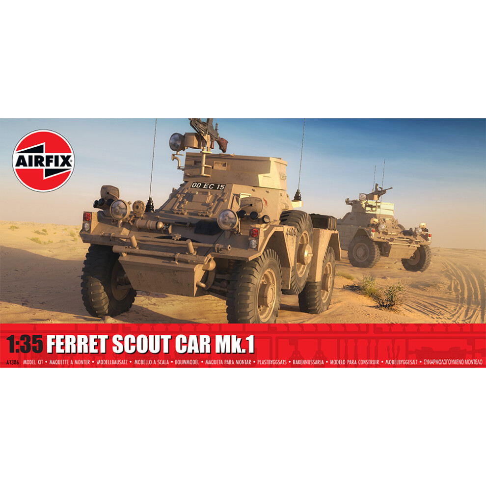 Airfix Ferret Scout Car Mk.1. 1-35 Scale Plastic Model Vehicle Kit. - Image 14