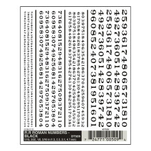 Woodland Scenics DT509 R.R. Roman Numbers - Black