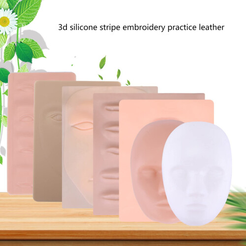 Permanent Makeup Practice Skin 3D Silicone with Lips and Face, Microblading Training for Beginners 1
