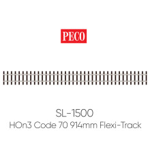 PECO SL-1500 HOn3 Code 70 Wooden Tie - American 914mm Yard Length Flexi-Track