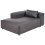Beliani Right-Hand Chaise Longue BRANDE Fabric Black 4