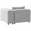 Beliani BRANDE Corner Seat Symmetrical Grey 5