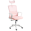 Beliani Office Chair MONARCH Pastel Pink 5