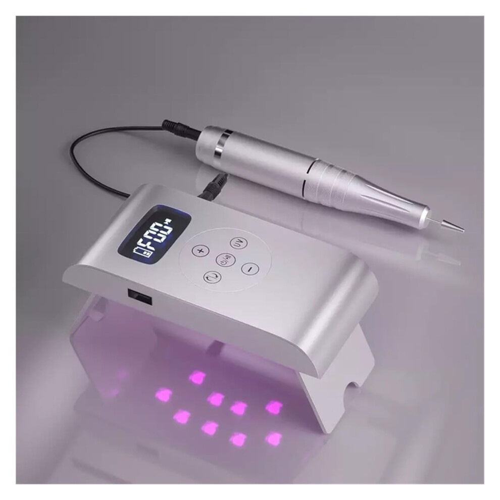 Light Electric Nail Drill 35000 Rpm With Led Rechargeable Cordless Nail File For Acrylic Nails