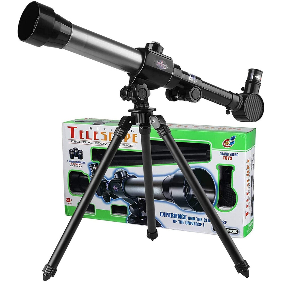 Astronomical Telescope With Clear Optics Triple Magnification Adjustable Tripod For Kids And Beginners 9070919005855