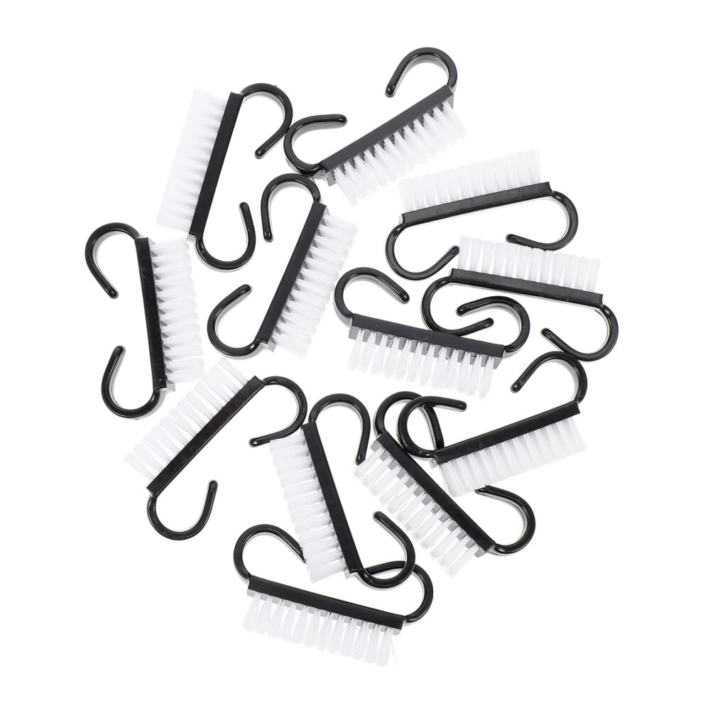12pcs Nail Cleaning Brush with Handle for Deep Manicure and Fingernail Scrub Kit