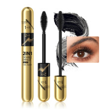 Waterproof Volumizing Mascara 24H Wear 5X Lash Volume Dual Brush Smudgeproof Easy Removal