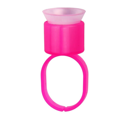 Pink Disposable Tattoo Ink Caps 50 Pack Spill Resistant Plastic Cups for Permanent Makeup