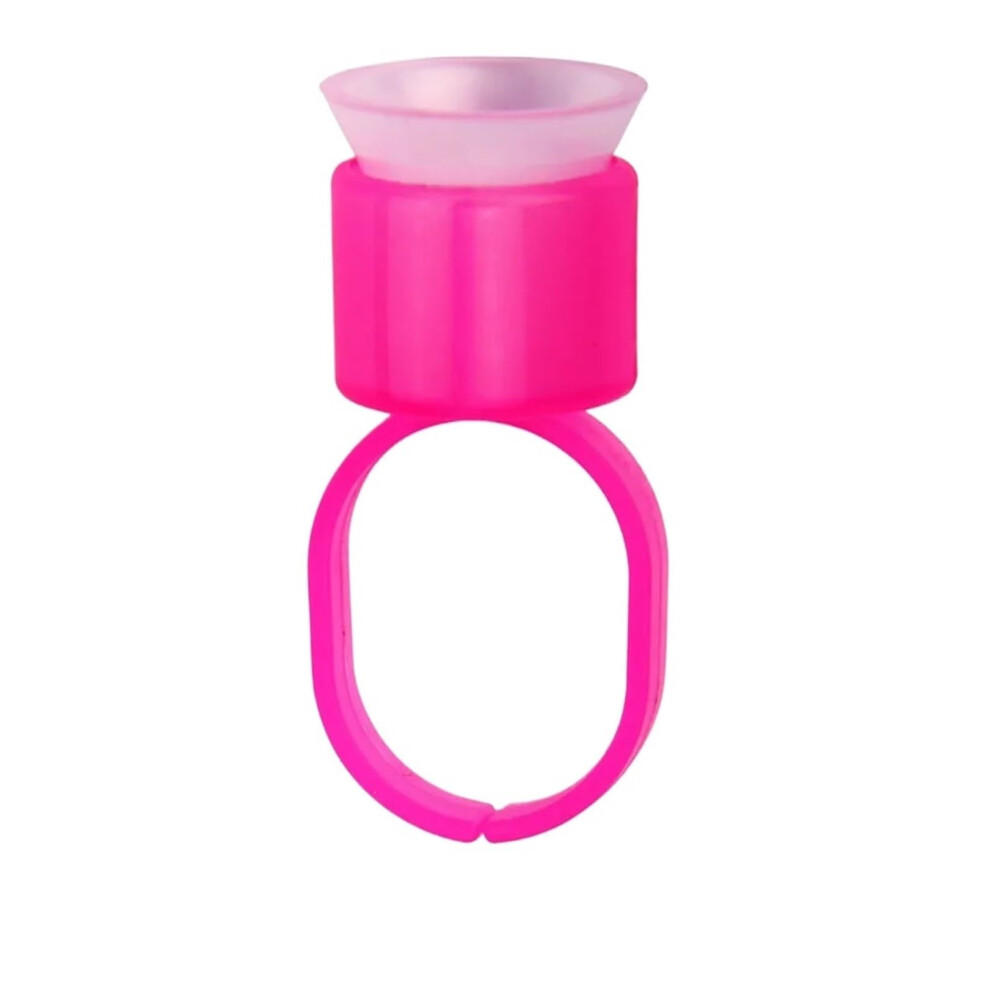 Pink Disposable Tattoo Ink Caps 50 Pack Spill Resistant Plastic Cups For Permanent Makeup