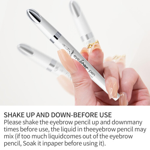 Microblading Eyebrow Pen Waterproof 4 Fork Tip Long Lasting Natural 3D Brow Effect Grey 2