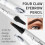 Microblading Eyebrow Pen Waterproof 4 Fork Tip Long Lasting Natural 3D Brow Effect Grey 2