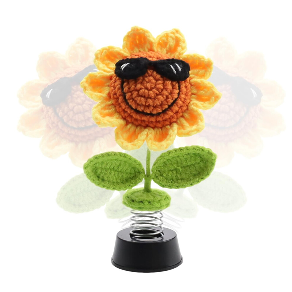 Handmade Sunflower Bobblehead Car Dashboard Decoration With Gentle Swing Motion And Residue Adhesive 9070919006531