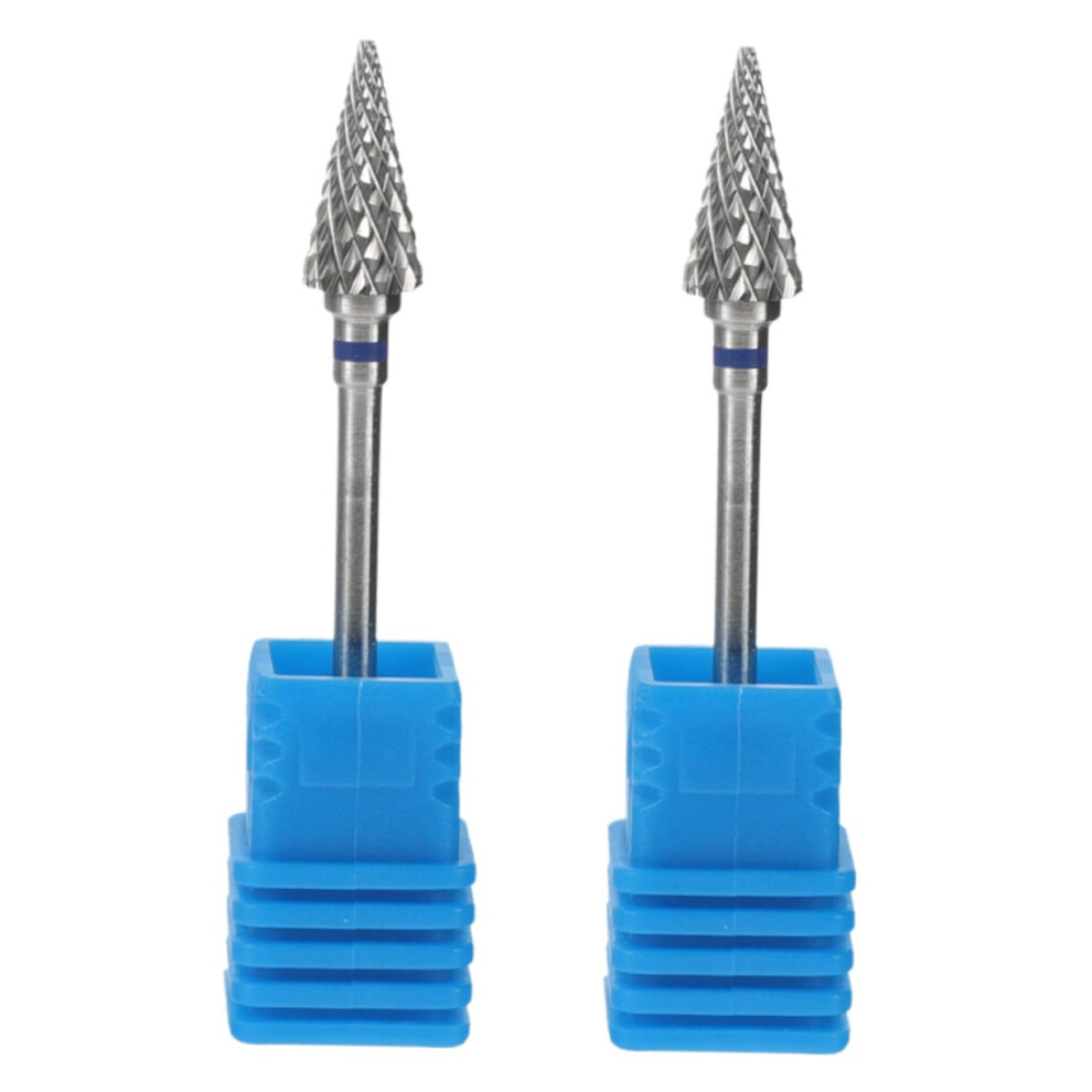 2pcs Tungsten Nail Drill Bits for Precise Cuticle Removal and Smooth Polish Manicure Pedicure