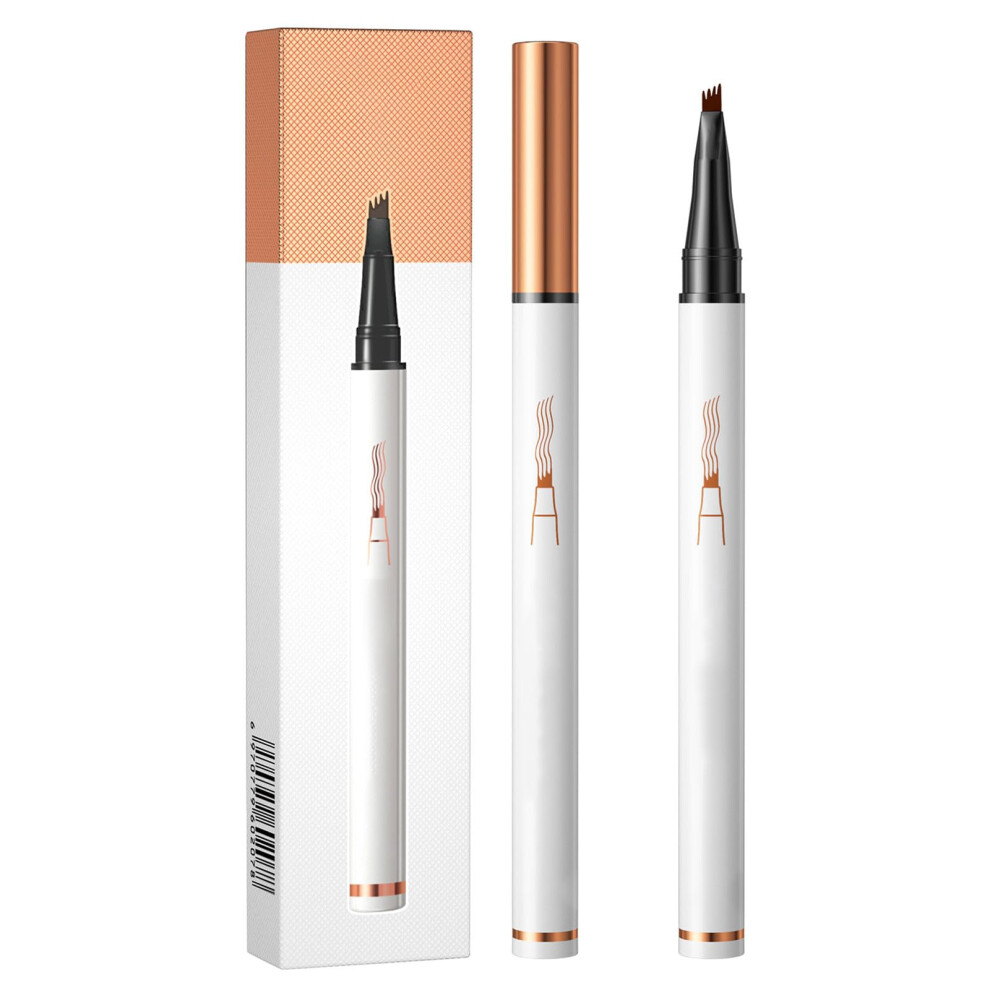 Grey Eyebrow Tattoo Pencil 4 Fork Tip Longlasting Waterproof Microblading Pen For Natural Hairlike Strokes