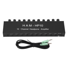 Compact Design Headphone Amplifier For Studio And Stage, Sturdy Construction Stereo Sound Metal Material Low Noise Independent Volume Control True
