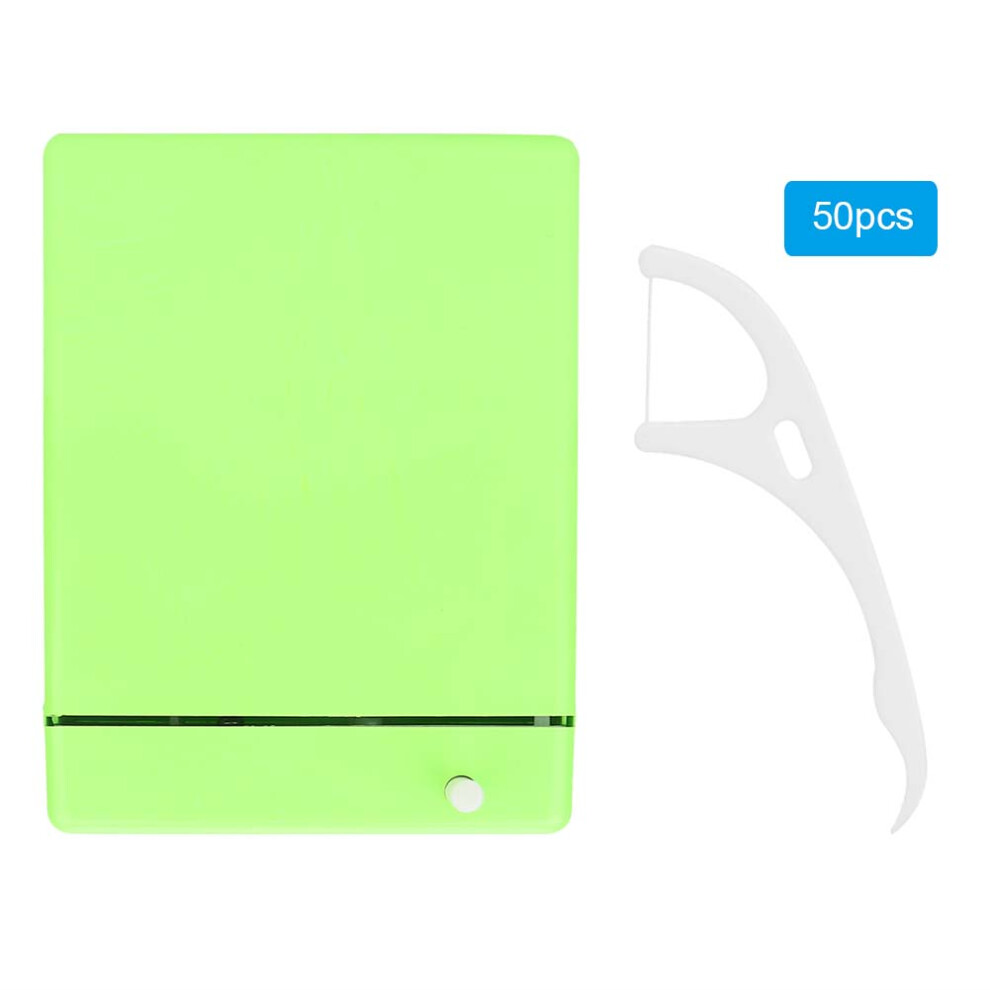 High Tension Dental Floss Picks Storage Case Quality Innovation Floss Dispenser With Personalized Button Design Easy To Carry Flip Pick Organizer For