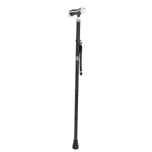 Sammenklappelig stok til mænd, kvinder, seniorer, ergonomisk håndtag, komfortabelt greb, skridsikker spids, justerbar højde, let og holdbar, gang
