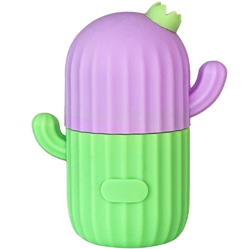 Green/Purple Face Ice Roller With Reusable Silicone Facial Ice Mold For Puffiness Relief And Skin Sculpting