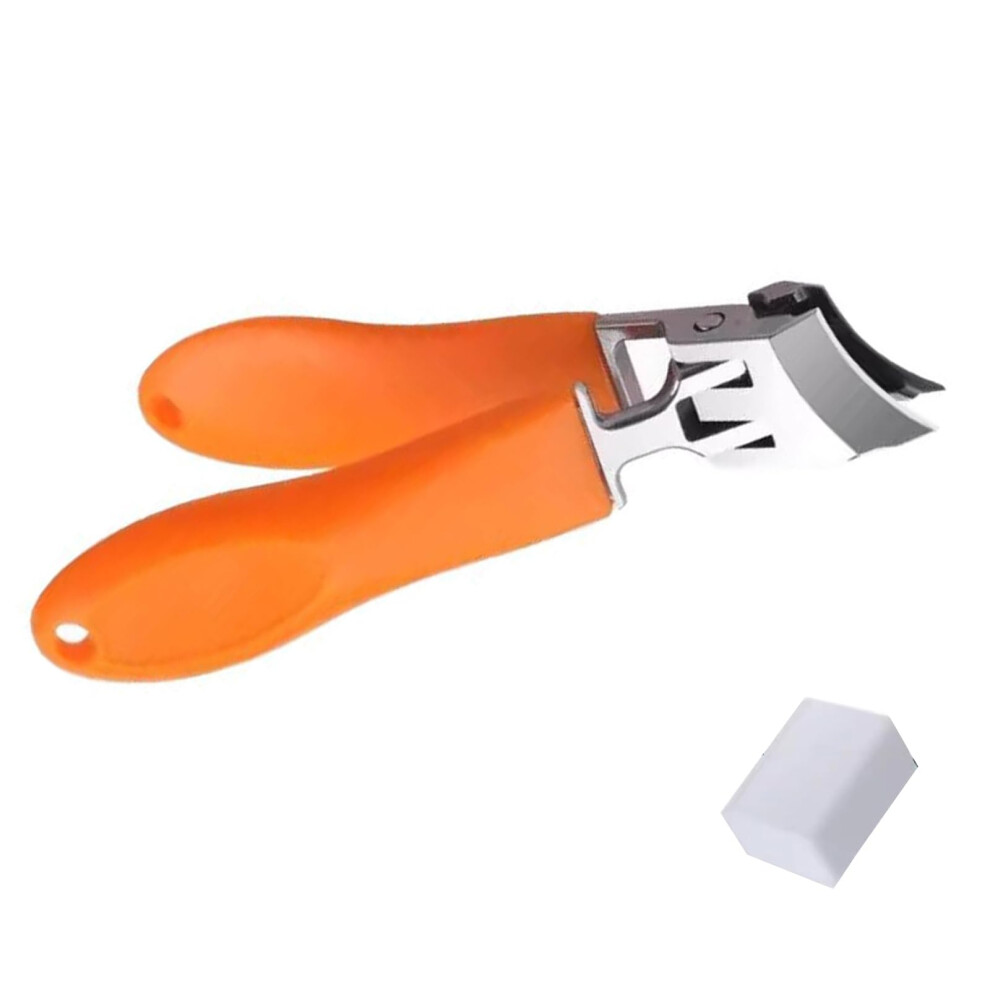 Nail Clippers Stainless Steel for Thick Nails with Precision Curved Blades and AntiSplash Handle