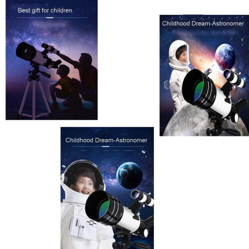 Astronomical Telescope 70mm Refractor for Beginners Kids with Tripod Backpack Bright Optics 2