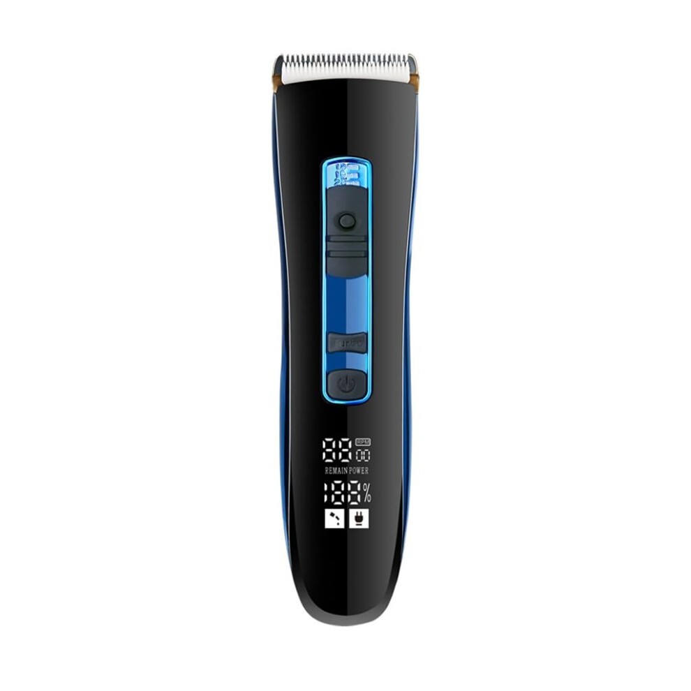 Electric Hair Clipper with LCD Display, SkinSafe Ceramic Blade, Adjustable Length, Cordless Grooming Kit