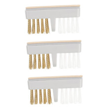 Nail Drill Bit Cleaning Brush Set with Replaceable Head and Long Wire Bristles for Salon Use