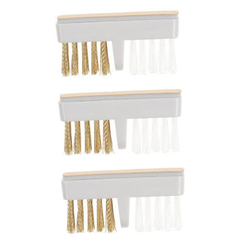 Nail Drill Bit Cleaning Brush Set with Replaceable Head and Long Wire Bristles for Salon Use
