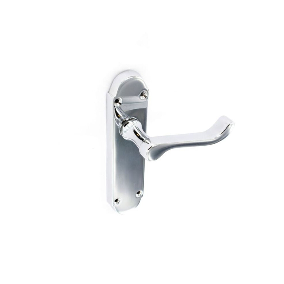 Securit - Chrome Shaped Latch Handles (1 Pair) - 170Mm 5019923127119
