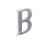 Securit - Chrome Letter 75mm - B 1