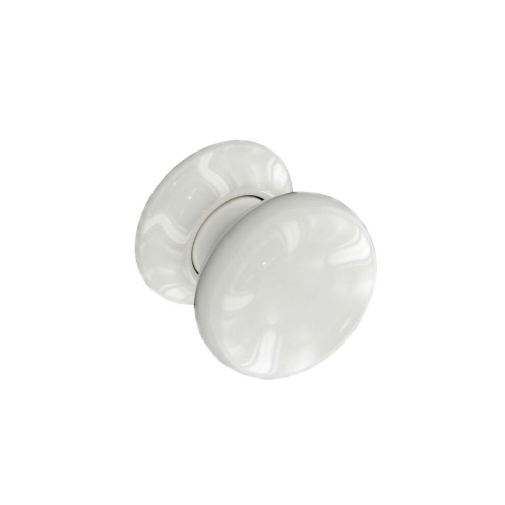 Securit - Ceramic Door Knobs White (Pair) - 60Mm 5019923132809