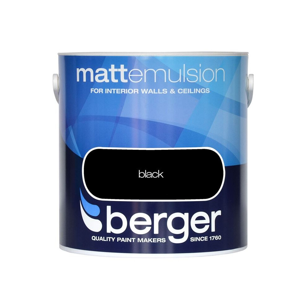 Berger - Matt Emulsion 2.5L - Black 5010131327599