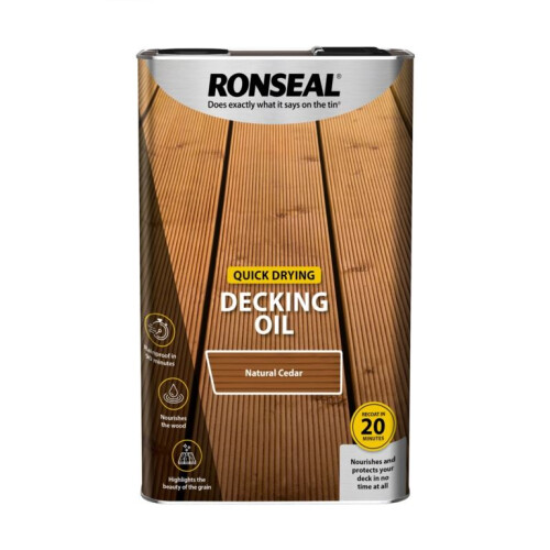 Ronseal Ronseal - Quick Drying Decking Oil 5L - Natural Cedar