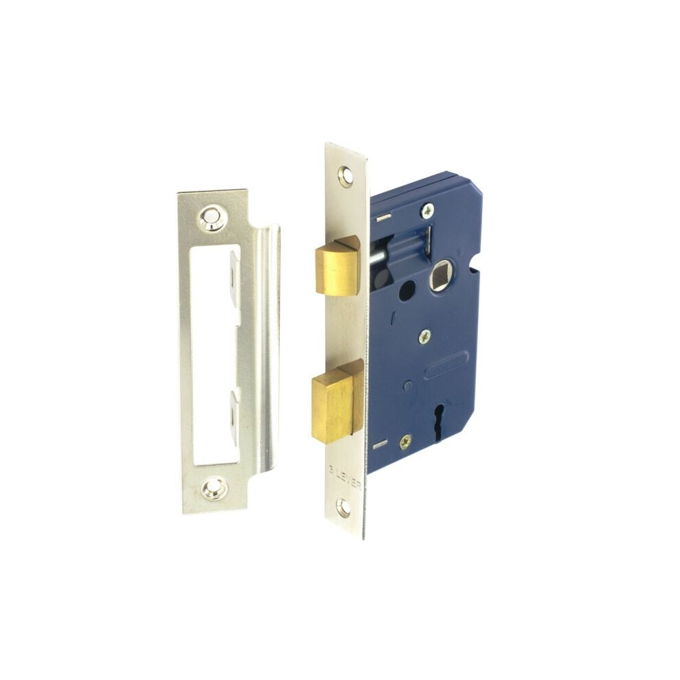 Securit - 3 Lever Sash Lock Nickel Plated With 4 Keys - 63Mm 5019923118223