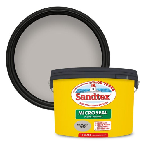 Sandtex Sandtex - Smooth Masonry Paint 10L - Plymouth Grey 1