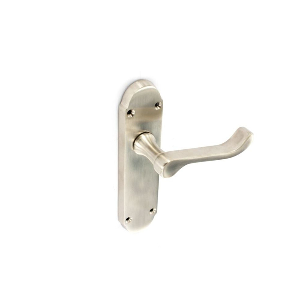 Securit - Brushed Nickel Shaped Latch Handles (1 Pair) - 170Mm 5019923127317