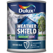 Dulux - Weathershield Quick Dry Exterior Satin 750ml - Oxford Blue
