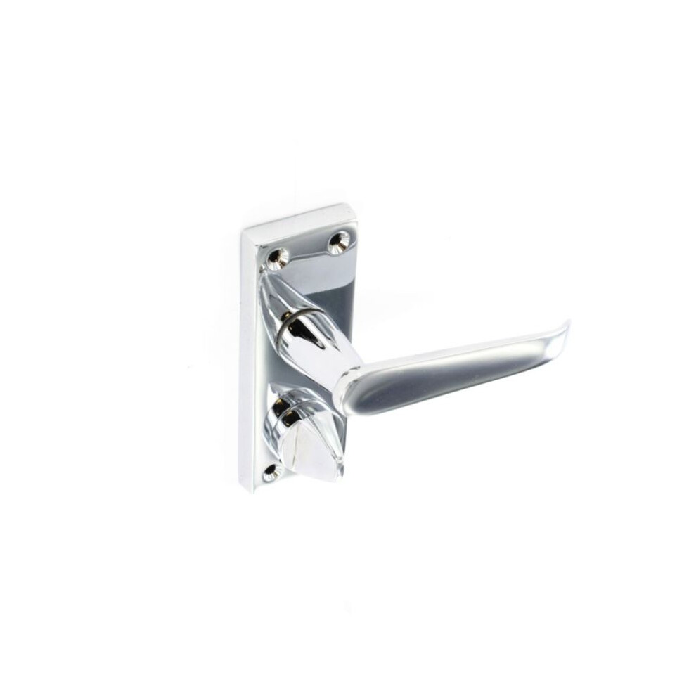 Securit - Chrome Flat Privacy Handles (Pair) - 105Mm 5019923127089