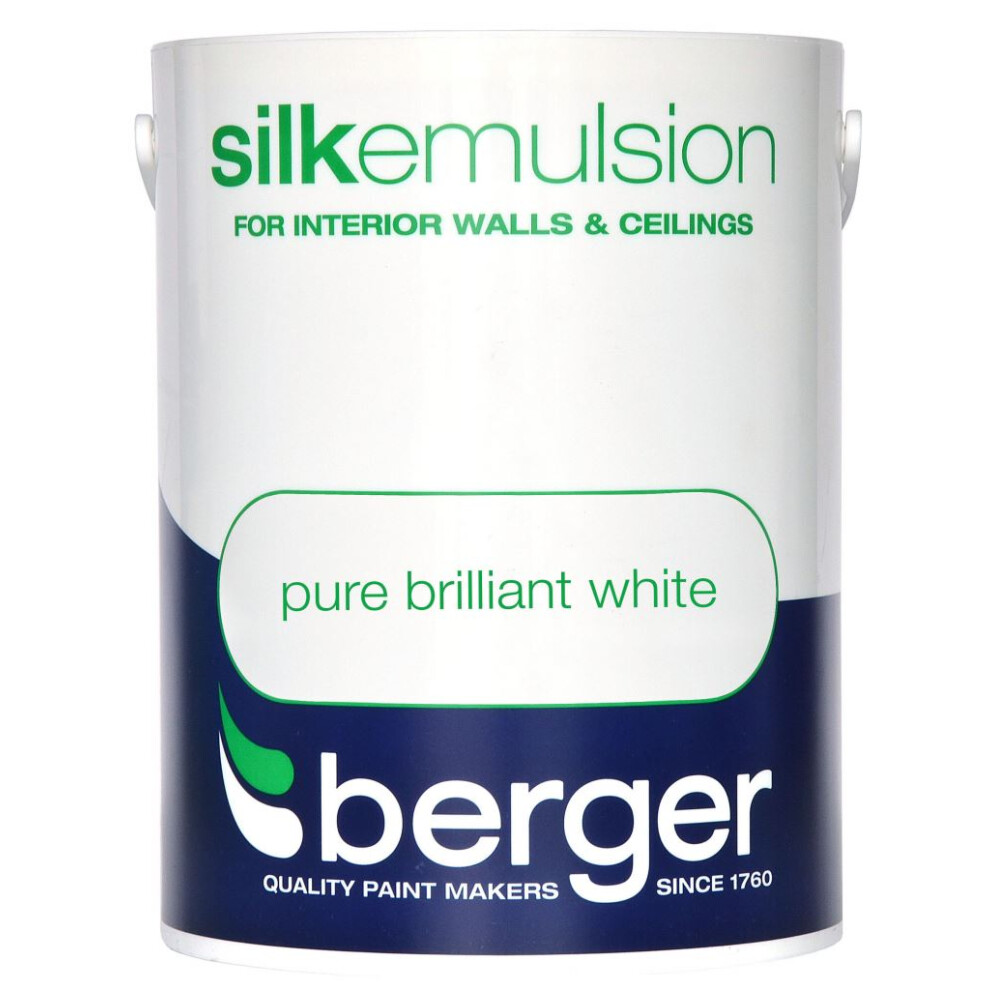 Berger - Vinyl Silk 5L - Pure Brilliant White 5010131337949
