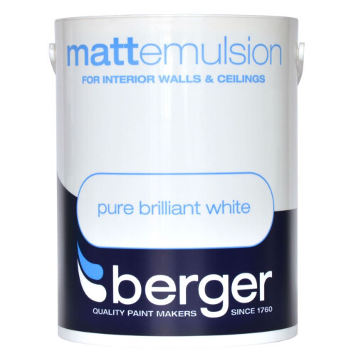Berger - Vinyl Matt 5L - Pure Brilliant White