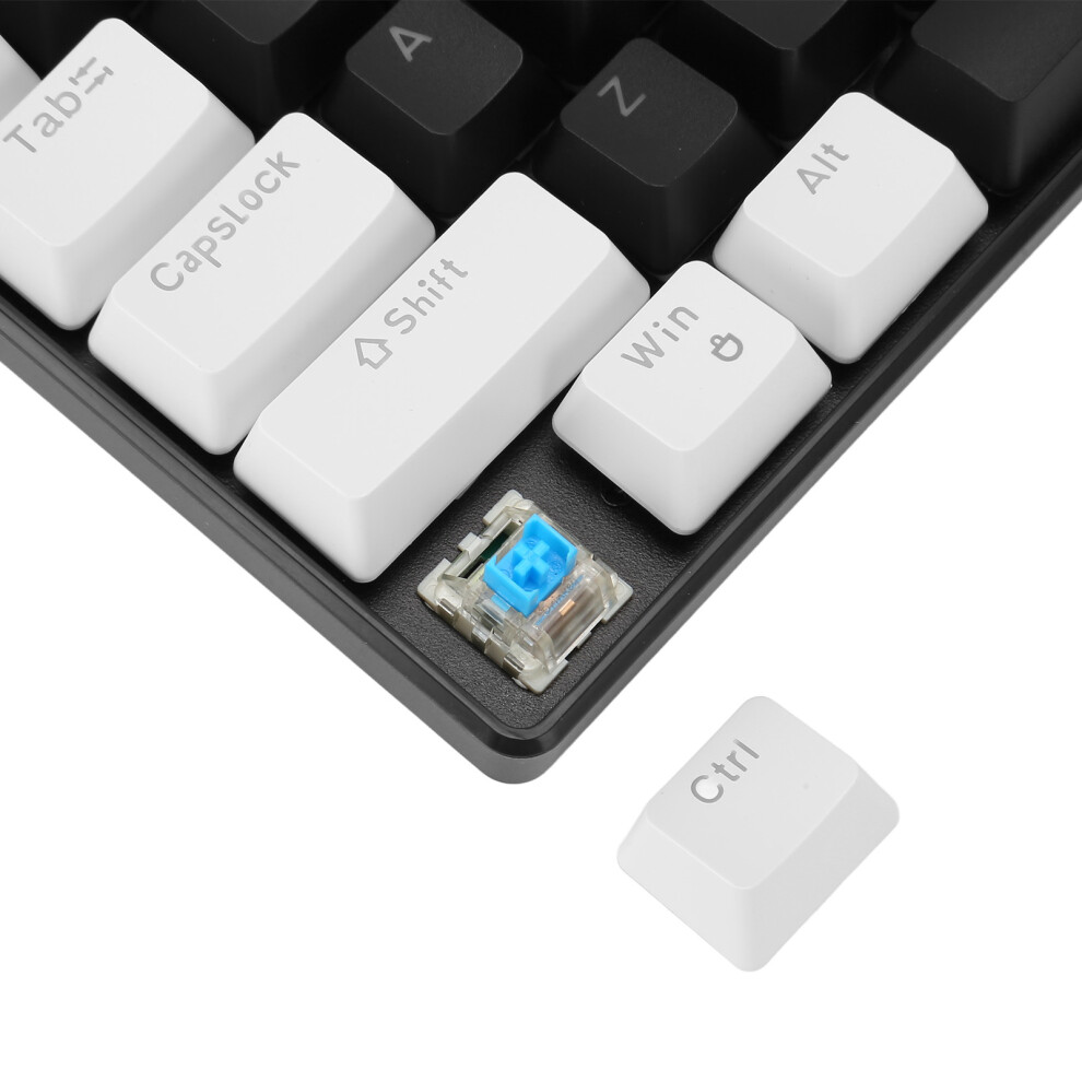 V800 68-Key RGB Mechanical Gaming Keyboard, Blue Switch, White/Black on ...