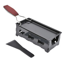 Raclette Grill with Nonstick Mini Cheese Melting Pan, Heat Insulation, Ergonomic Handle for Home