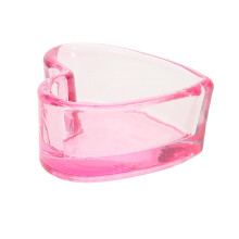 Heart Shaped Glass Nail Dappen Dish Set for Manicure Powder and Liquid Holder, Easy Clean