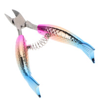 Professional Stainless Steel Cuticle Nipper with Ergonomic Non‑Slip Grip and Gradient Finish