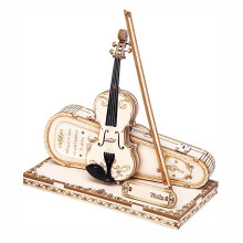 Wooden Violin 3D Puzzle DIY Model Craft Kit for Kids and Adults Educational Gift for Girls and Teens