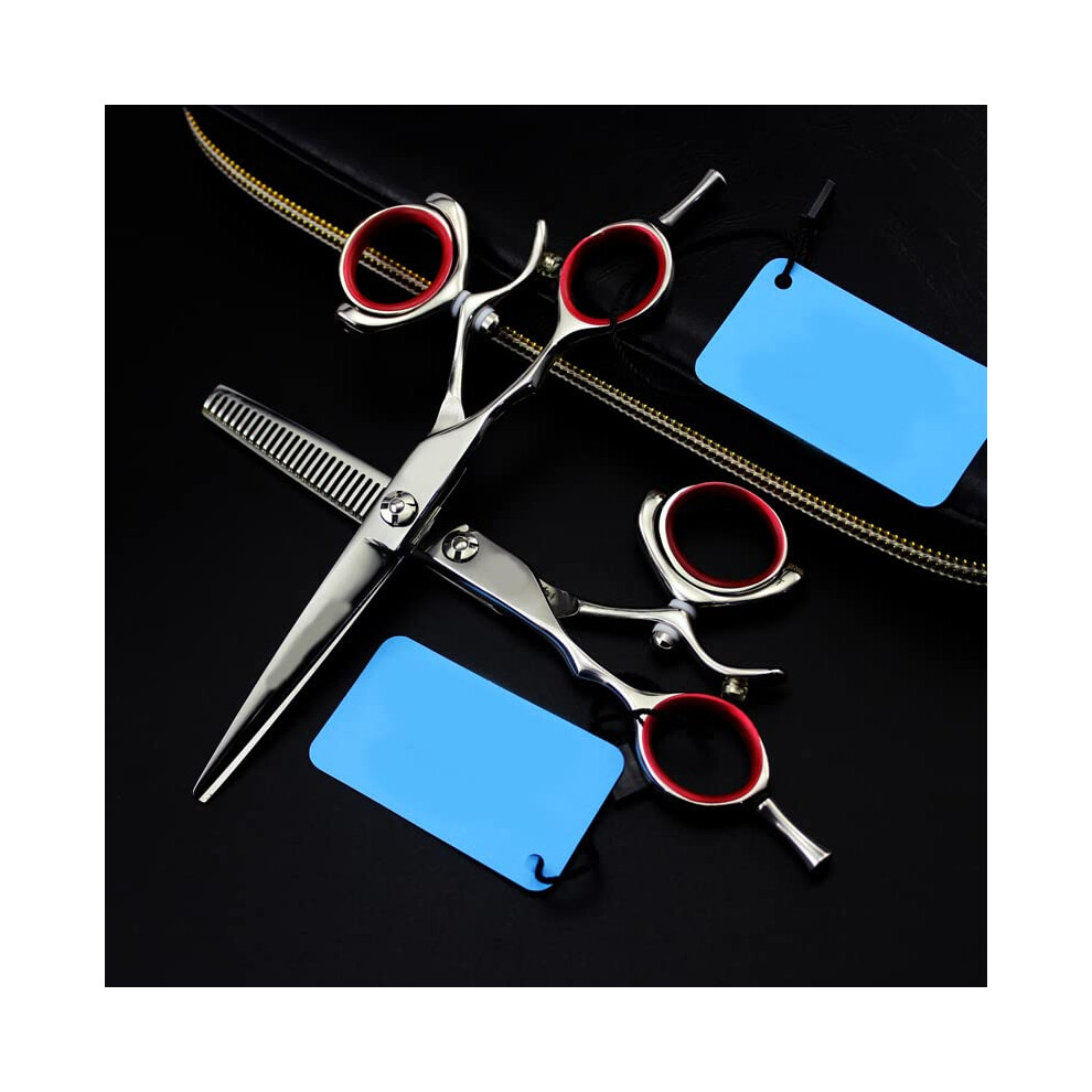 Professional 5.5 Inch LeftHanded Hair Cutting Scissors with Swivel Thumb and Sharp Steel Blades