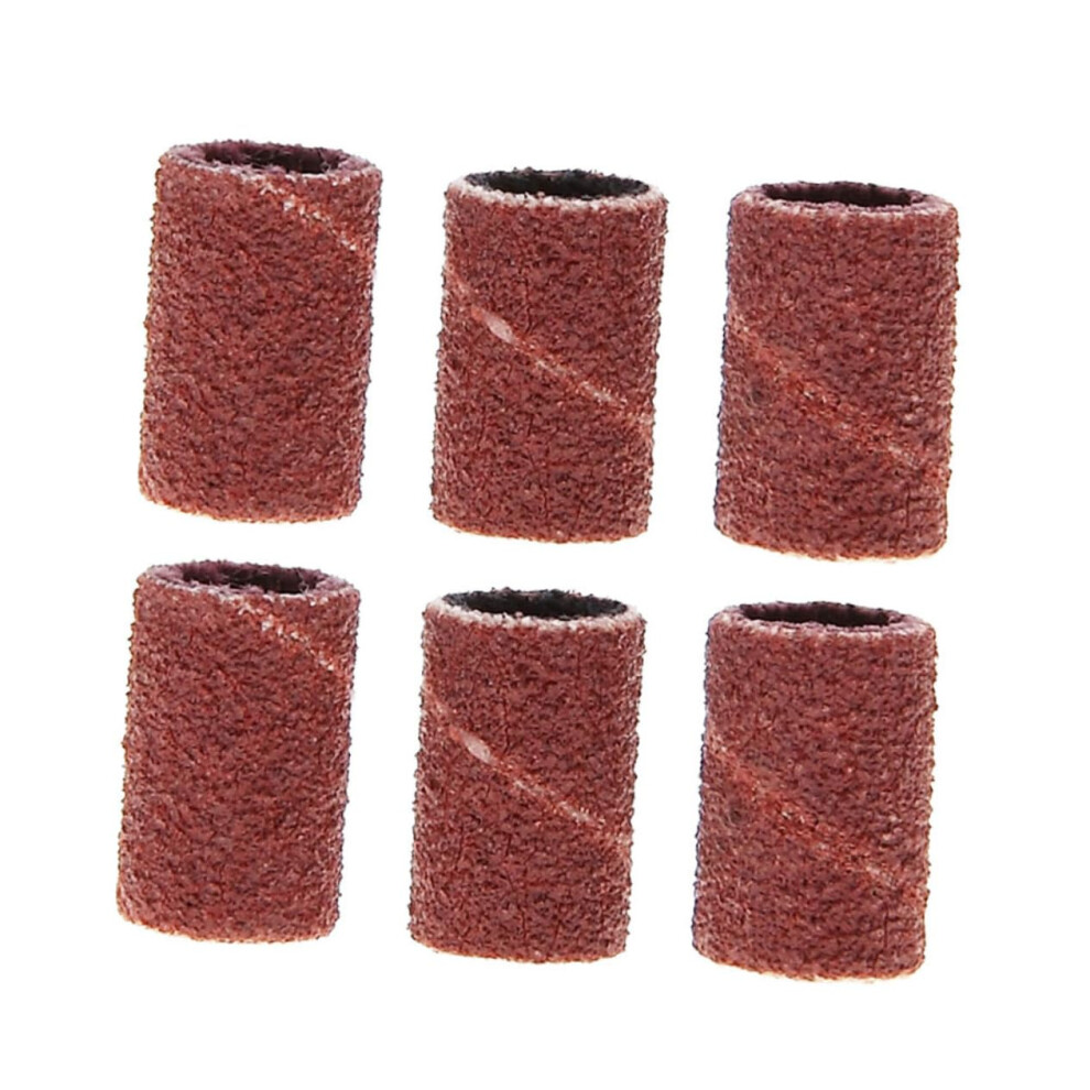 Red Nail Drill Sanding Bands Set 100Pcs Corundum Manicure Grinding Bits Durable Abrasive Rings