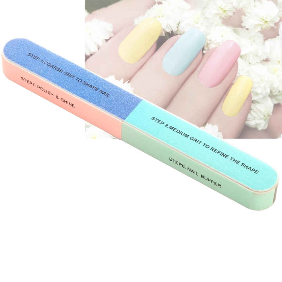 Nail File and Buffer Set, MultiSided Coarse to Fine Filing, Professional Manicure Pedicure Tools