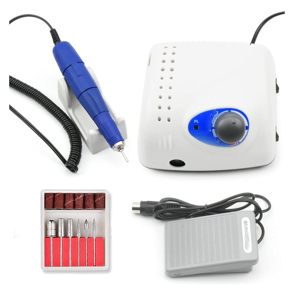 Professional Electric Nail Drill 35000RPM for Acrylic and Gel Nails with Lightweight Aluminum Handpiece