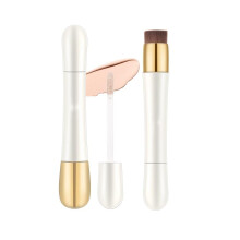 2 in 1 Waterproof Foundation Stick with Brush, Long Lasting Matte Anti Wrinkle Concealer
